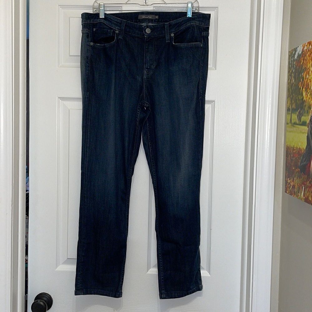 ✨Level 99 Lily Mid Rise Dark Distressed Skinny Straight Jeans